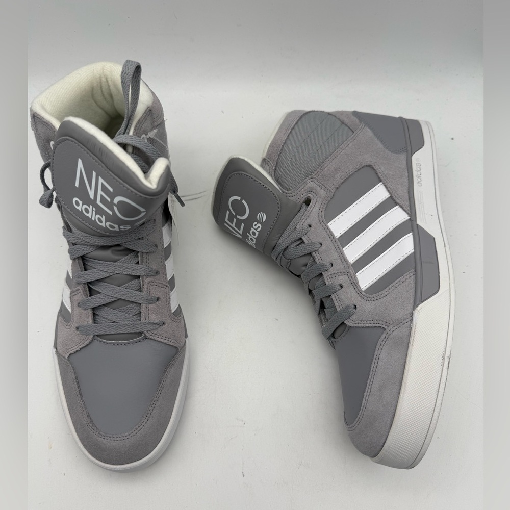 BRAND NEW 2012 Adidas NEO Upshur Basketball Gray High Tops G66472 Size 11 US - Picture 4 of 8